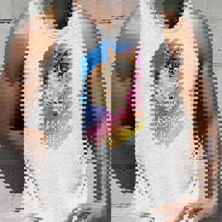 シャム猫 ラグドール ネコ 青い瞳 ブルーアイ かわいい 癒し 幸せ 前向き 猫好き グラデーション タンクトップ 彼への贈り物