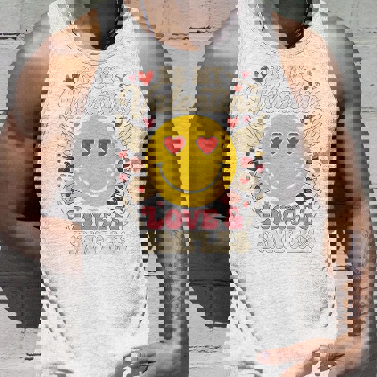 バレンタイン スマイルフェイス ハート 翼 かわいい 愛 チョコレート タンクトップ 彼への贈り物