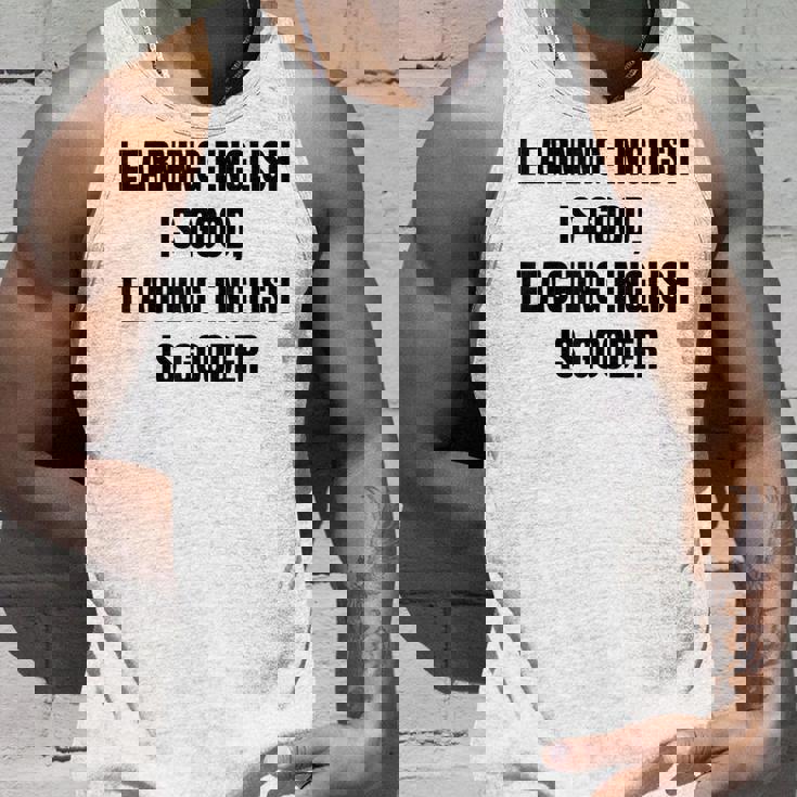 ヴィンテージの退職英語教師、面白い英語教師 タンクトップ 彼への贈り物