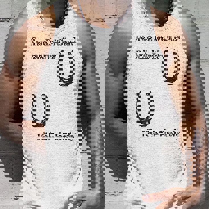 後蹴りに注意 蹄鉄 馬好き 馬術部 キッズ 大人 親子ペア バックプリント タンクトップ 彼への贈り物