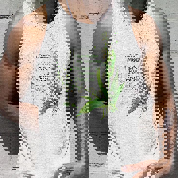 水彩 スズラン キリスト教の祈り タンクトップ 彼への贈り物