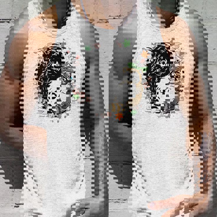 狸と狐 太極図 たぬき きつね タンクトップ 彼への贈り物