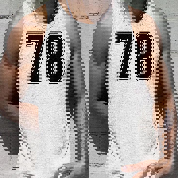番号 78 ブラック スポーツファン ジャージ ナンバー タンクトップ 彼への贈り物