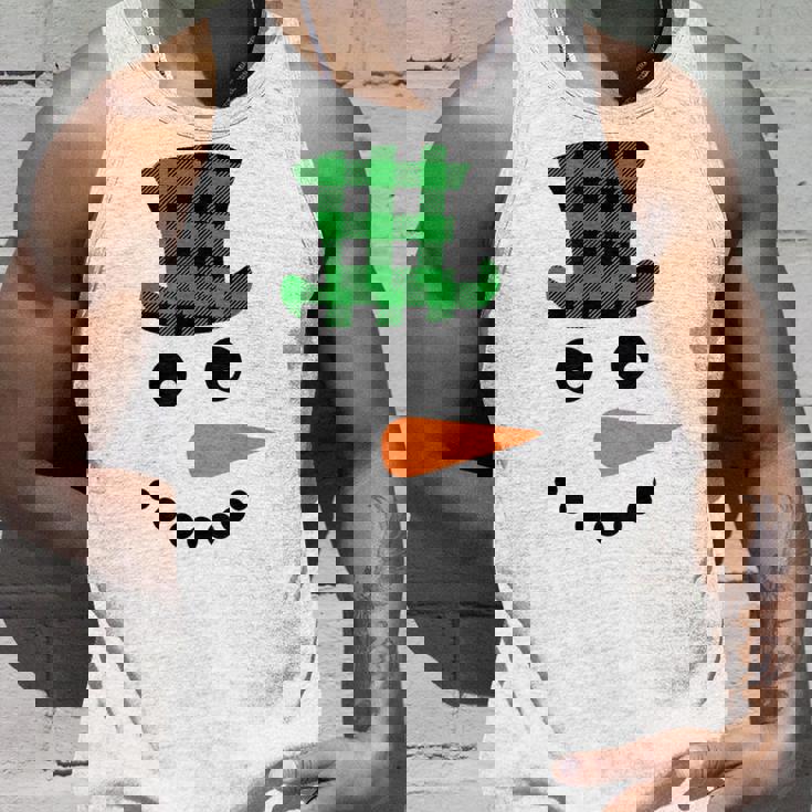 雪だるま 顔 にんじん鼻 クリスマス 冬 格子柄 サンタハット タンクトップ 彼への贈り物