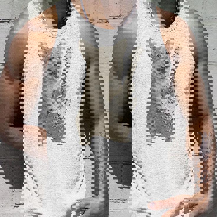 面白いtシャツ コーギー ギター イヌ メンズ 犬好き グッズ かわいい おもしろ 面白い 服 ネタ タンクトップ 彼への贈り物