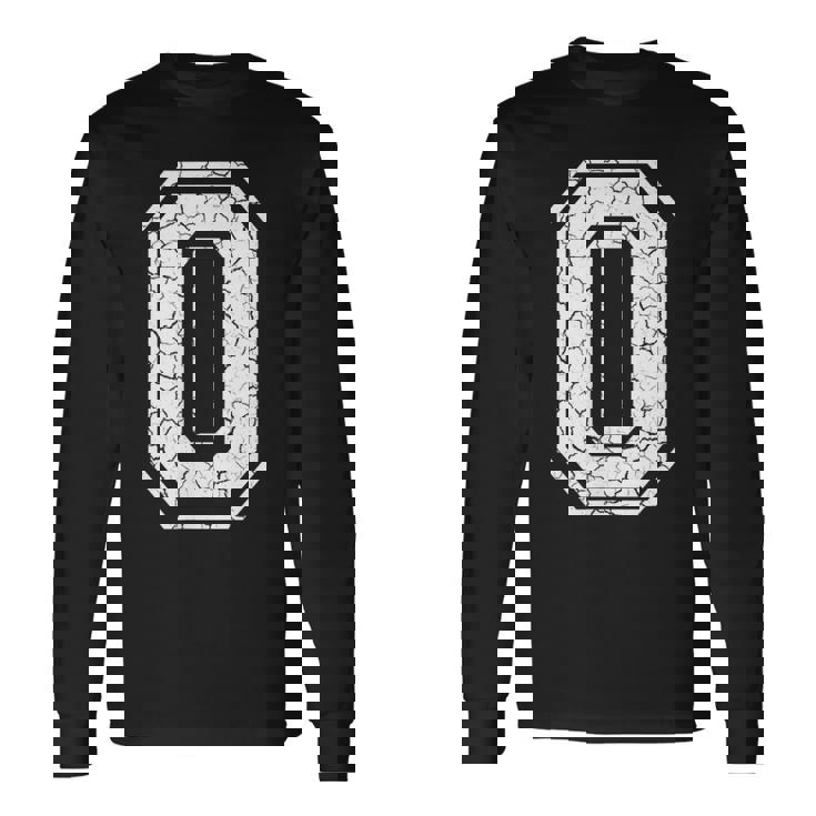 0番チームゼロ スポーツ グランジ 代表チームマッチング 長袖Tシャツ