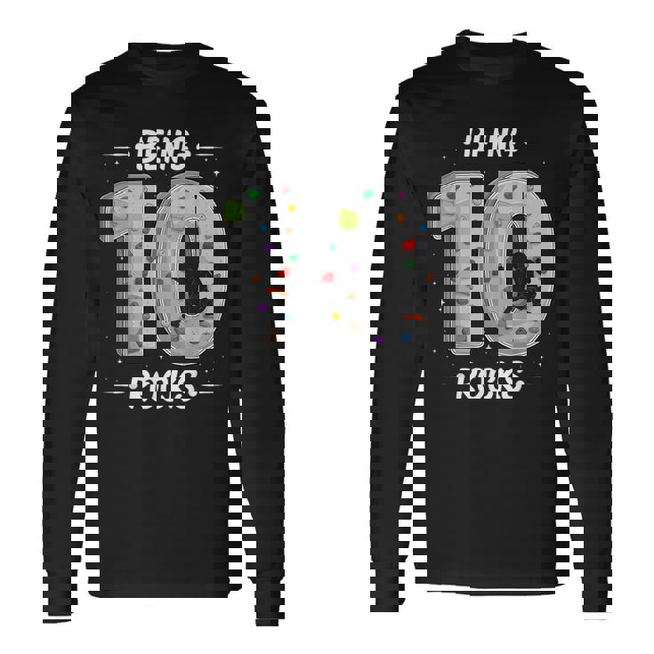 10 Year Old Rock Climbing 10th Birthday Adventures Climber Long Sleeve T-Shirt