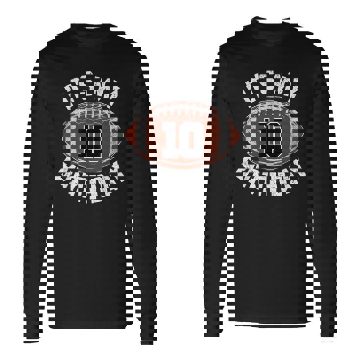 10歳の誕生日 フットボール 10歳 男の子 スポーツパーティー キッズ 長袖Tシャツ