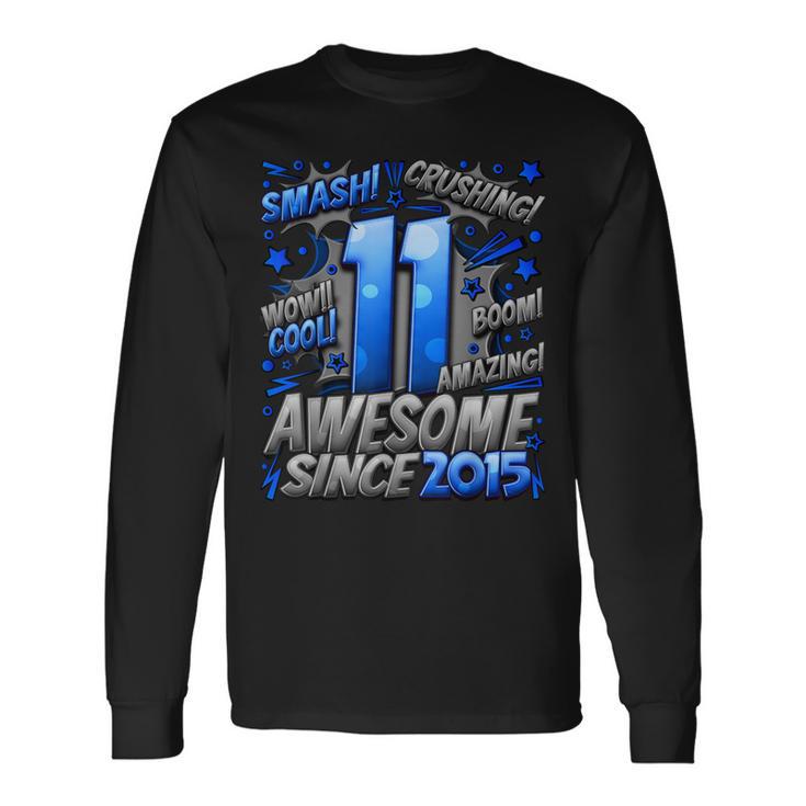 11 Year Old For Boys 11Th Birthday Boy 11 Year Old Boy Long Sleeve T-Shirt