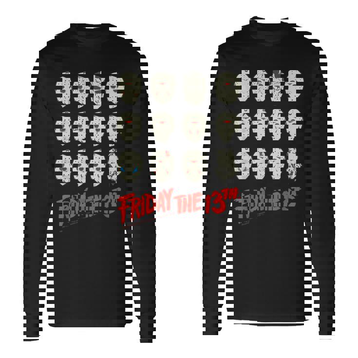 13日の金曜日 ハロウィン デザインマスク 長袖Tシャツ