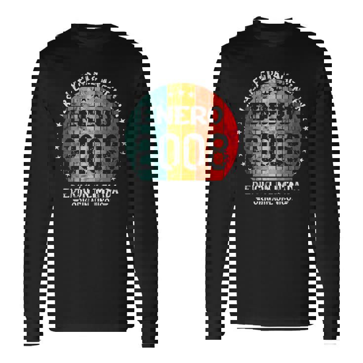 18 Años Cumpleaños Leyendas Nacen Enero 2008 Chica Chico Manga Larga Camiseta de manga larga