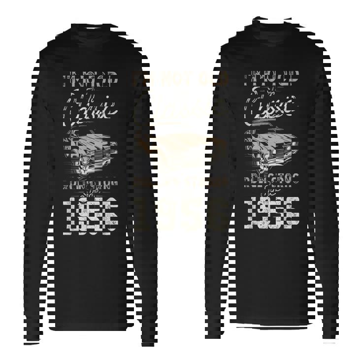 1956年生まれのクラシックカー 70歳の誕生日 長袖Tシャツ