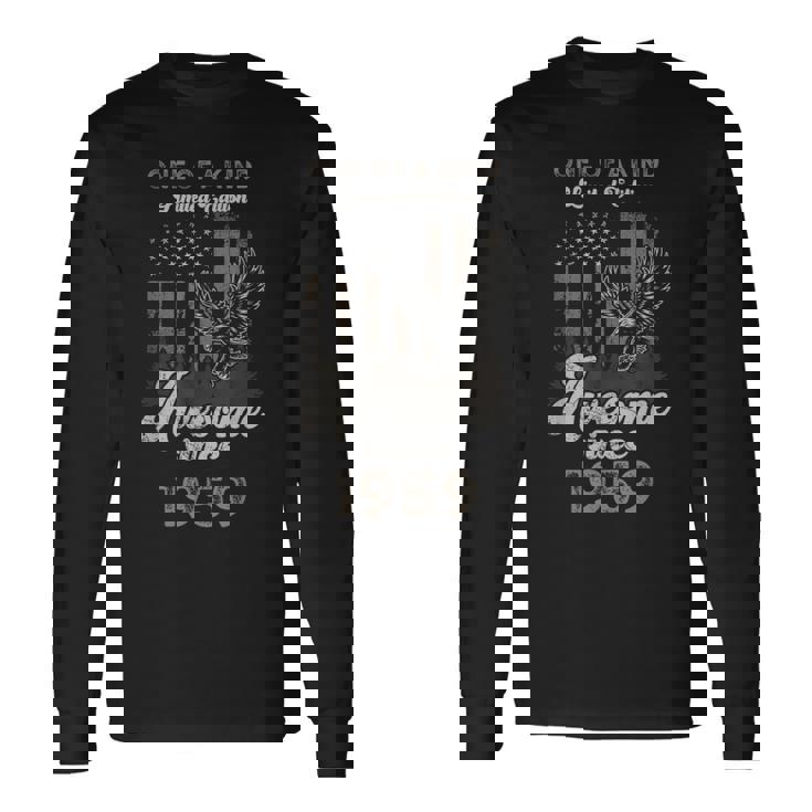 1959年、アメリカ国旗、イーグル、67歳の誕生日、愛国的 長袖Tシャツ