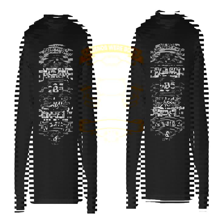 2005年12月に誕生したヴィンテージ20歳の誕生日レジェンド。 長袖Tシャツ