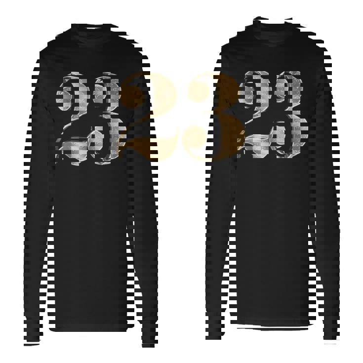 23 23 誕生日 お気に入り 数字 フルール・ド・リス 長袖Tシャツ