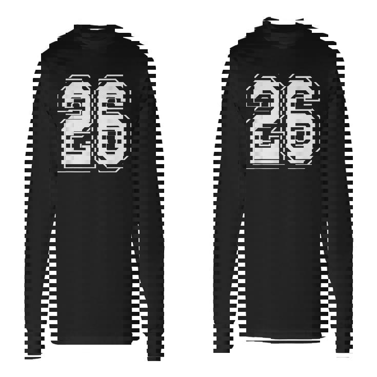 26 Número Camiseta de manga larga