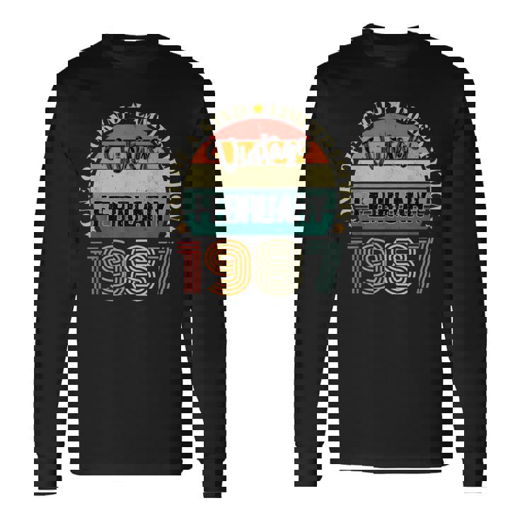 37歳 ヴィンテージ 1987年2月 37歳の誕生日 レトロ 長袖Tシャツ