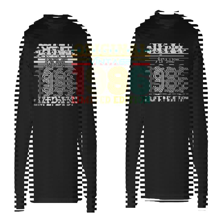 40 歳の誕生日 男性 オリジナル ヴィンテージ 1986 年 ギフト 長袖tシャツ 長袖Tシャツ