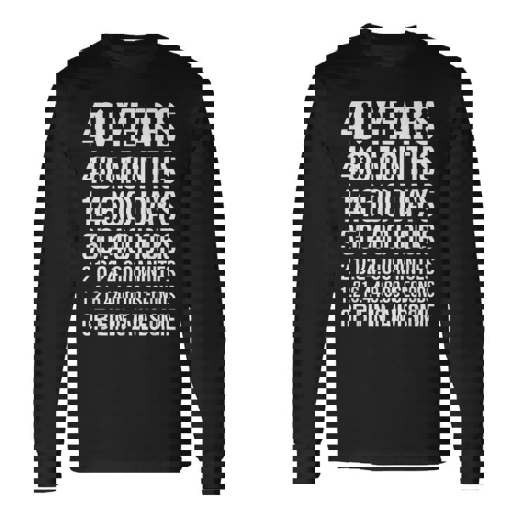 40歳の誕生日プレゼント 40歳用 長袖Tシャツ