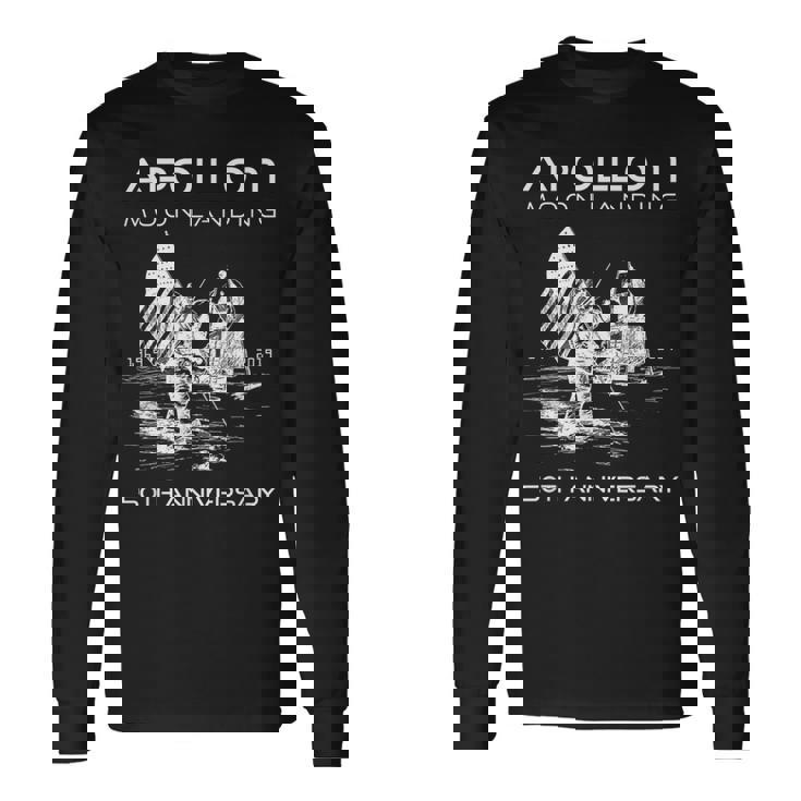 50周年記念 アポロ11号 月面着陸宇宙 ファーストステップ 長袖Tシャツ