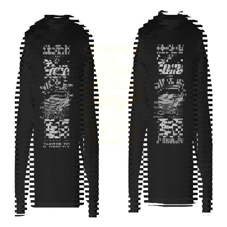 59歳の誕生日 1967年生まれのクラシックカー 長袖Tシャツ