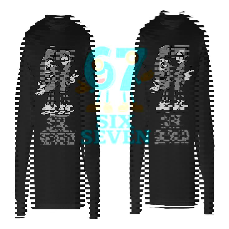 67 シックスセブン 6-7 面白いイタリアンブレインロットスラングゲームミーム 長袖Tシャツ