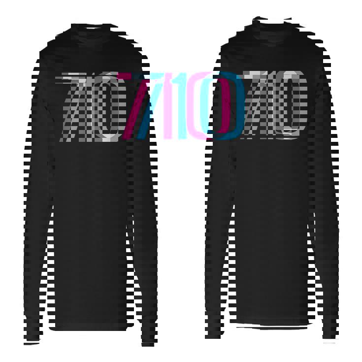 710 オイルダビング420 トリッピーグリッチ 長袖Tシャツ