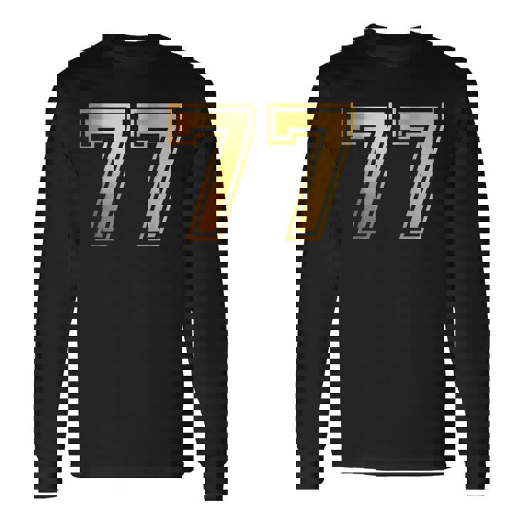 77 ナンバーセブンティセブンチーム スポーツ グラフィック 代表チームマッチング 長袖Tシャツ