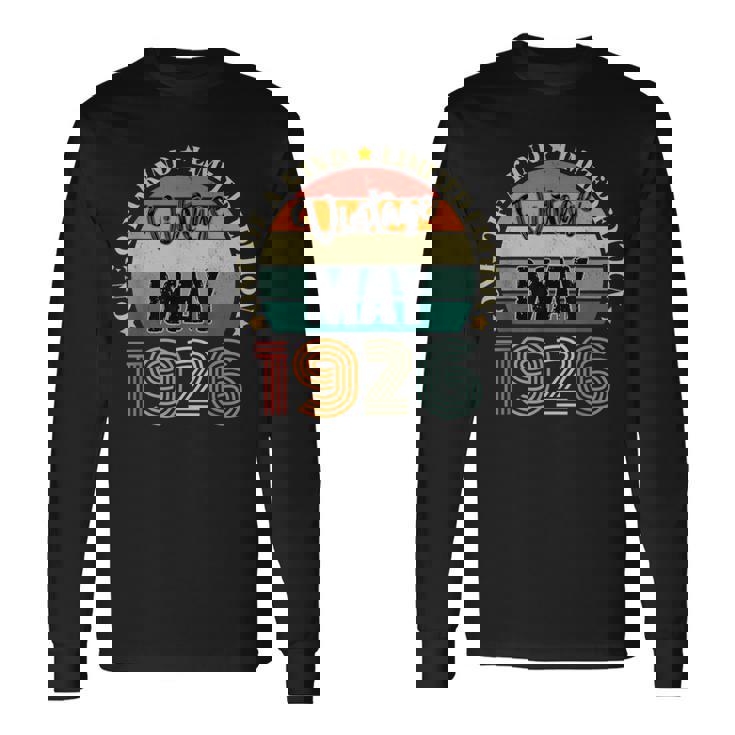 98歳 ヴィンテージ 1926年5月 98歳の誕生日 レトロ 長袖Tシャツ