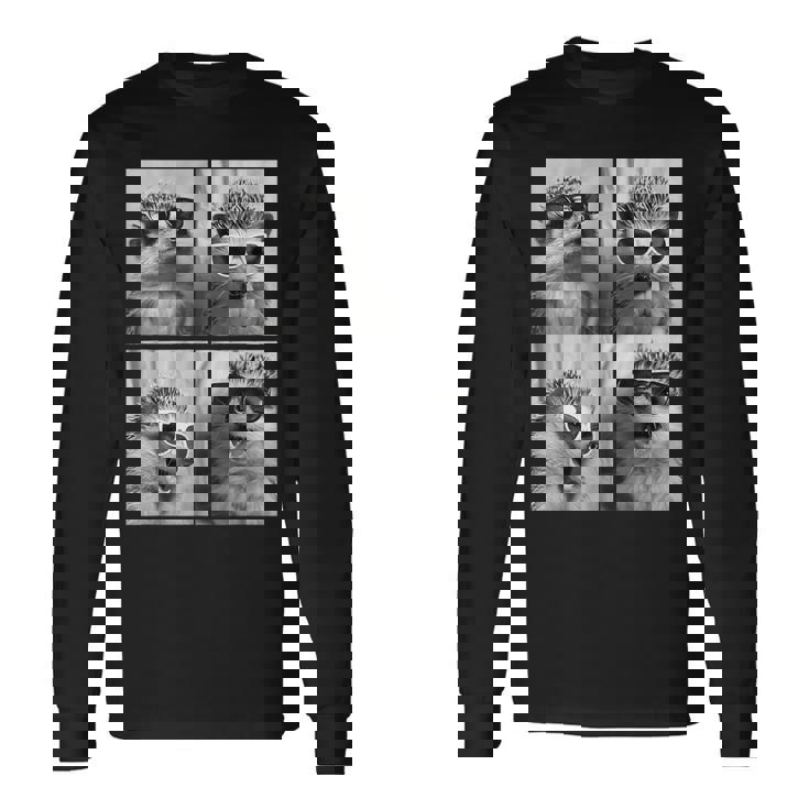 Adorable Hedgehog Sunglasses Animal Photo Forest Animal Long Sleeve T-Shirt