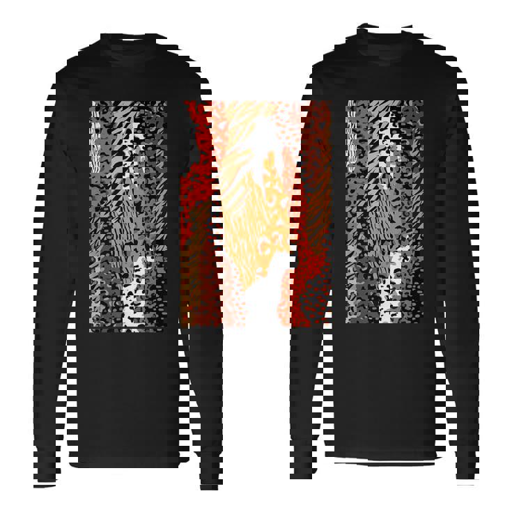 Africa アフリカ Animal Print Africa Is Calling 長袖Tシャツ