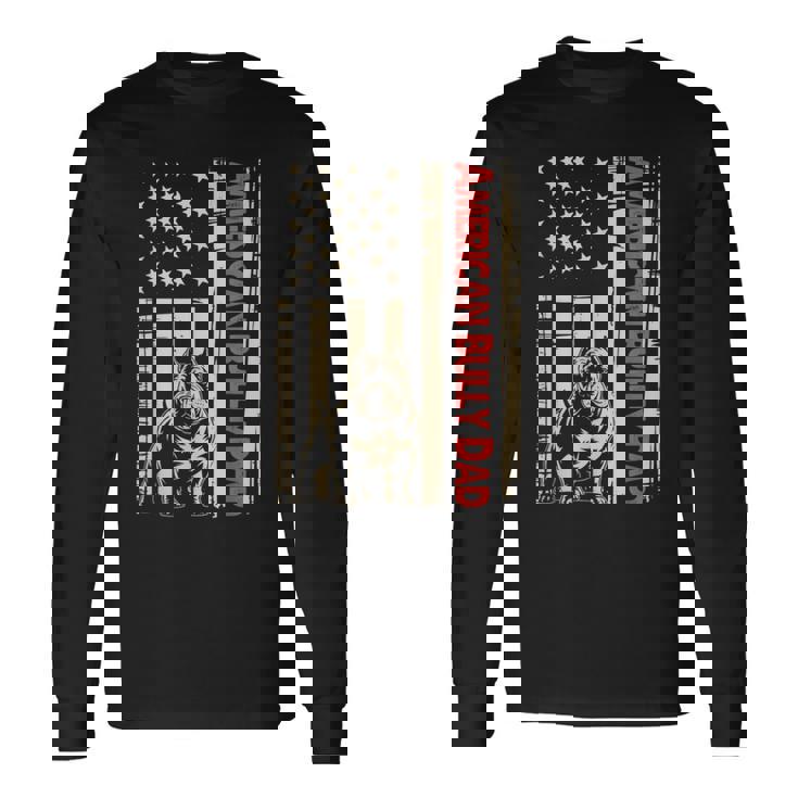 American Bully Dad Bully Dad Dog American Bully Festa Del Papà Maglietta a maniche lunghe