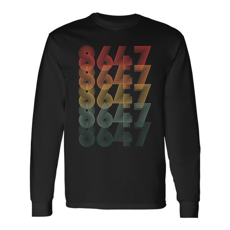 8647 Retro 86 47 Long Sleeve T-Shirt - Monsterry
