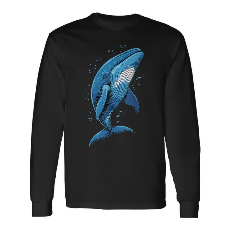 Baleine Bleue Baleines Chant Des Baleines Plongeur Baleine T-shirt à manches longues