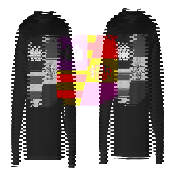 Bandera Islas Baleares España Republicana Republica Española Camiseta de manga larga