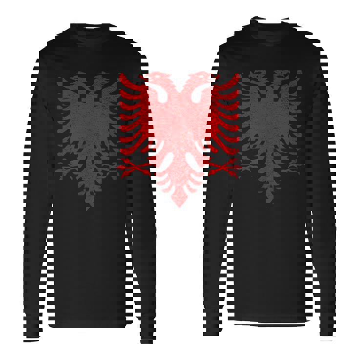 Bandera Nacional Albania Águila Albana Tirana Camiseta de manga larga