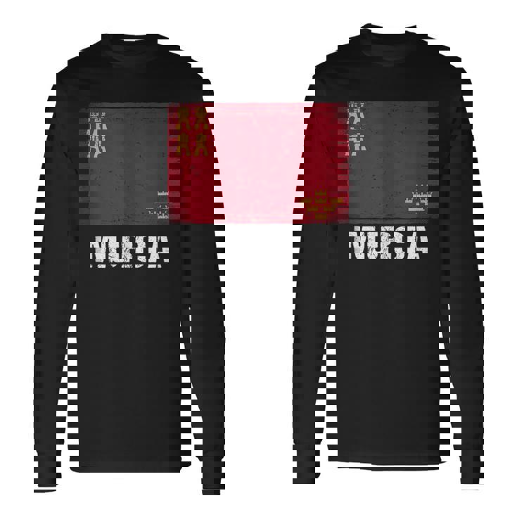 Bandera Región De Murcia In Mangas Camiseta de manga larga