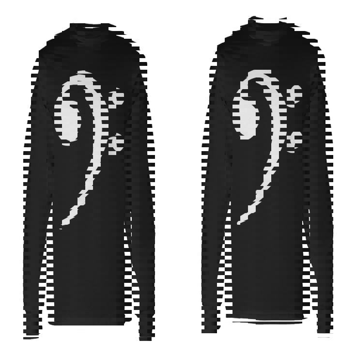 Bass Note F Key Bass Player Music Bass Clef 長袖Tシャツ