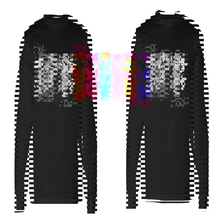 Best Friend レトロレインボーダッシュフラッターシャイレアリティ 長袖Tシャツ