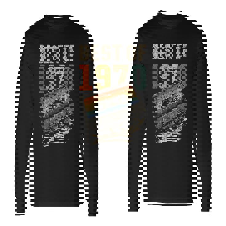 Best Of 1970 カセットテープ 56年 音楽 レトロ 誕生日 長袖Tシャツ