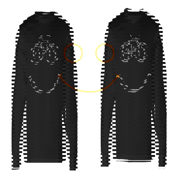 Bicycle Smile Bike Smiling Face Biking Long Sleeve T-Shirt