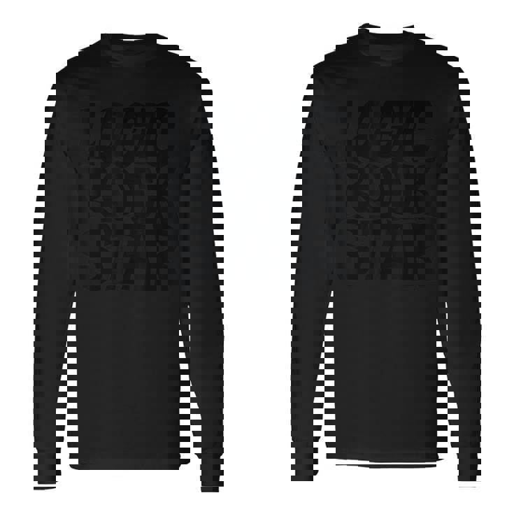 Bold Monochrome Typography 長袖Tシャツ