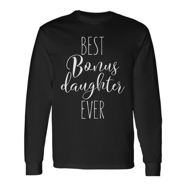 Bonus Figlia Preferito Figliastra Miglior Bonus Figlia Maglietta a maniche lunghe