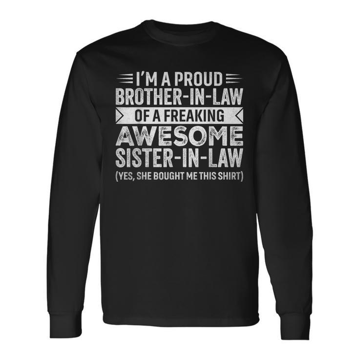 Cadeau Amusant Pour Beau-Frère De La Part D'une Belle-Sœur T-shirt à manches longues