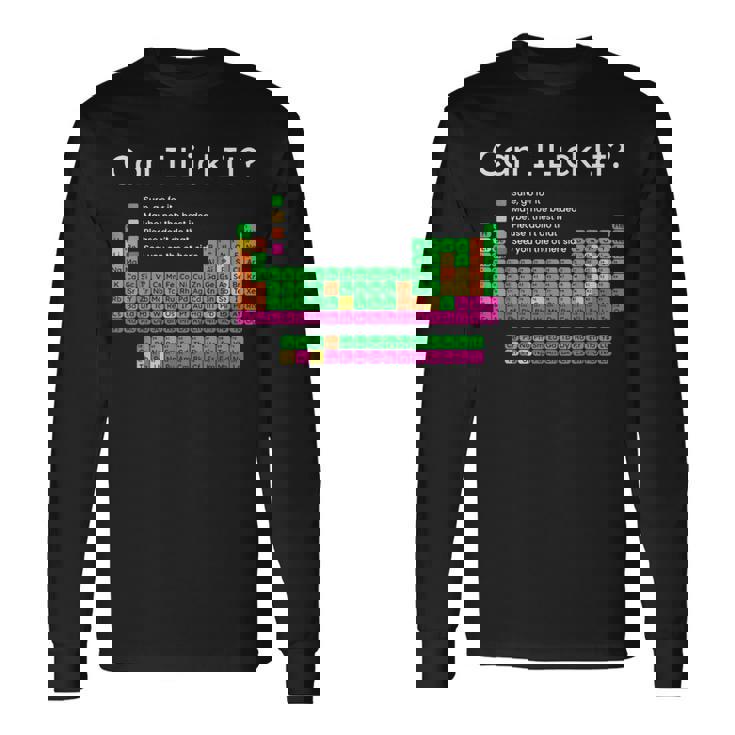 Can I Lick It 周期表 長袖Tシャツ