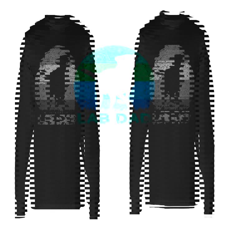 Cane Da Compagnia Regalo Per Papà Animale Carino Labrador Maglietta a maniche lunghe