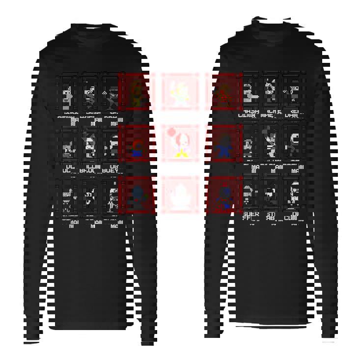 Choose Yourlasher 8ビットレトロホラーゲーム 長袖Tシャツ