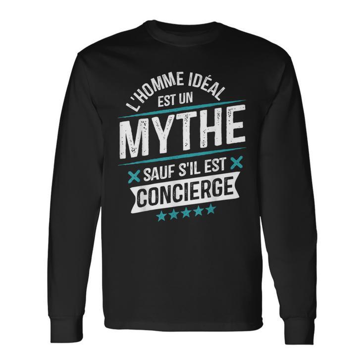 Concierge Cadeau Départ Métier Drôle T-shirt à manches longues