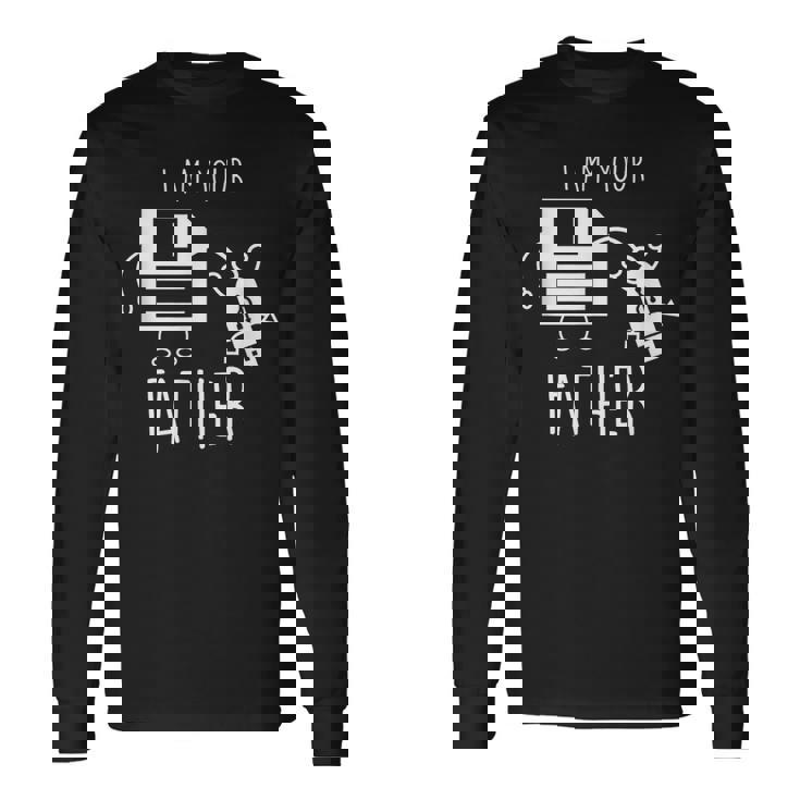Cute & Usb Floppy Disk I Am Your Father Pun 長袖Tシャツ