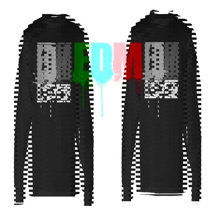 Cute Edm Cool Edm Lover Rave ホワイトインク 長袖Tシャツ